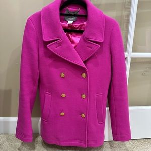 J Crew Fuscia Pink Peacoat